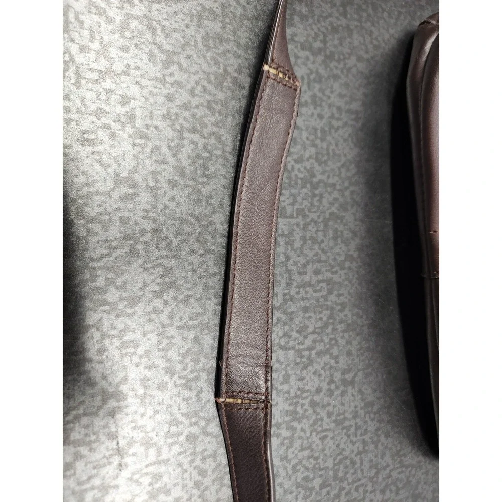 Coach Signature Leather Sateen Tan Brown F18862 Crossbody Bag Convertible Strap